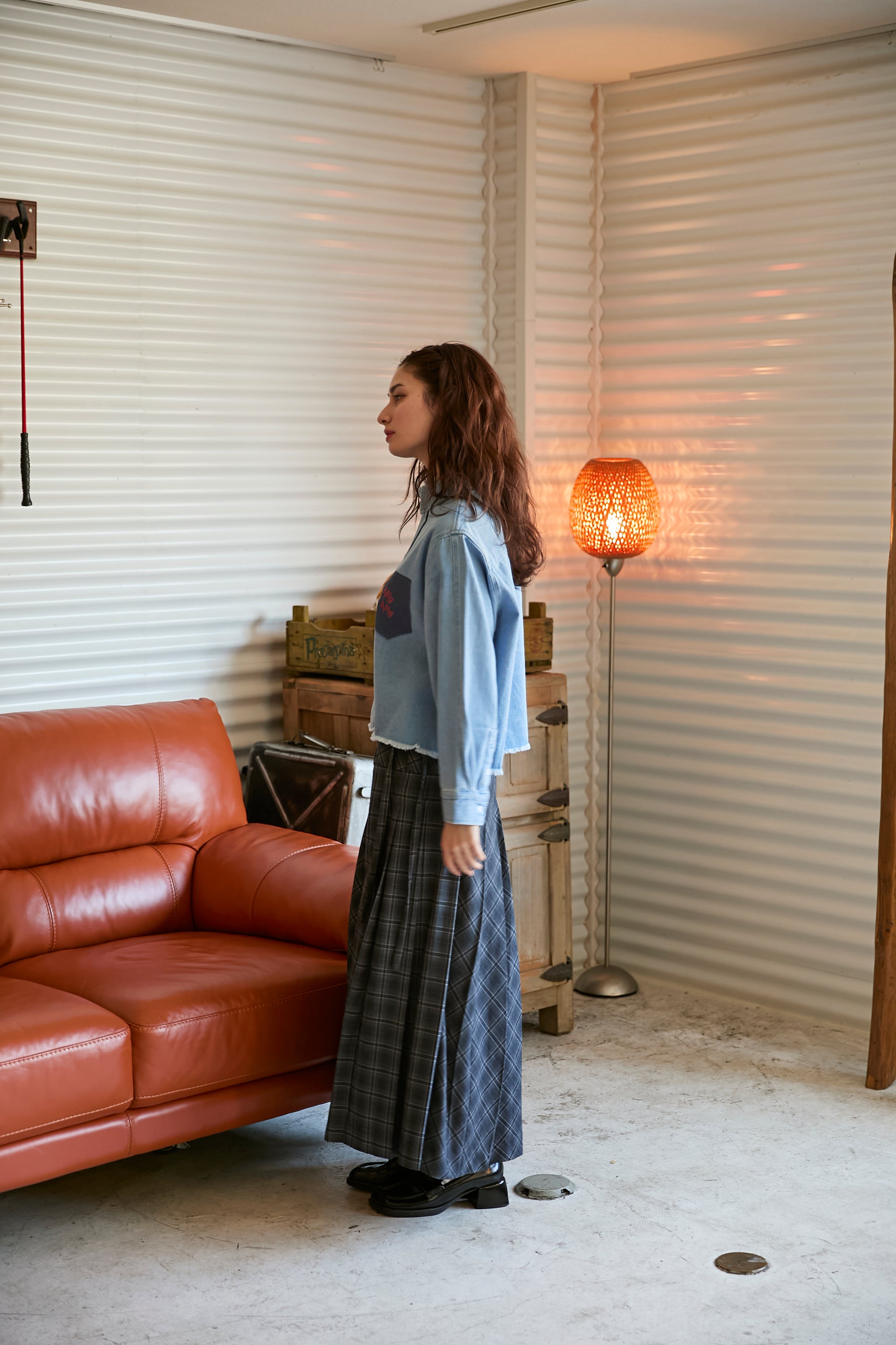 取引❤︎2 446- Cropped Denim Shirt Blue – 446 - DOUBLE FOUR SIX -