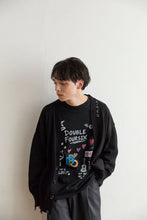 画像をギャラリービューアに読み込む, DOUBLE FOUR SIX- PAINT LONG SLEEVE T-SHIRT　BLACK
