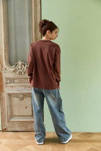 画像をギャラリービューアに読み込む, DOUBLE FOUR SIX- PAINT LONG SLEEVE T-SHIRT　BROWN
