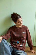 画像をギャラリービューアに読み込む, DOUBLE FOUR SIX- PAINT LONG SLEEVE T-SHIRT　BROWN
