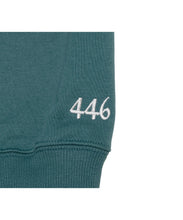 画像をギャラリービューアに読み込む, 446- Message Print Football Sweatshirt Dark Green
