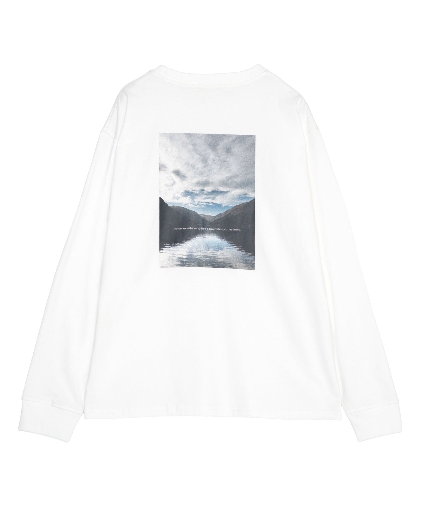 DOUBLE FOUR SIX- Photo Printed Long Sleeve Shirt Off White