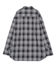 画像をギャラリービューアに読み込む, Relaxed Fit Plaid Shirt Black Check
