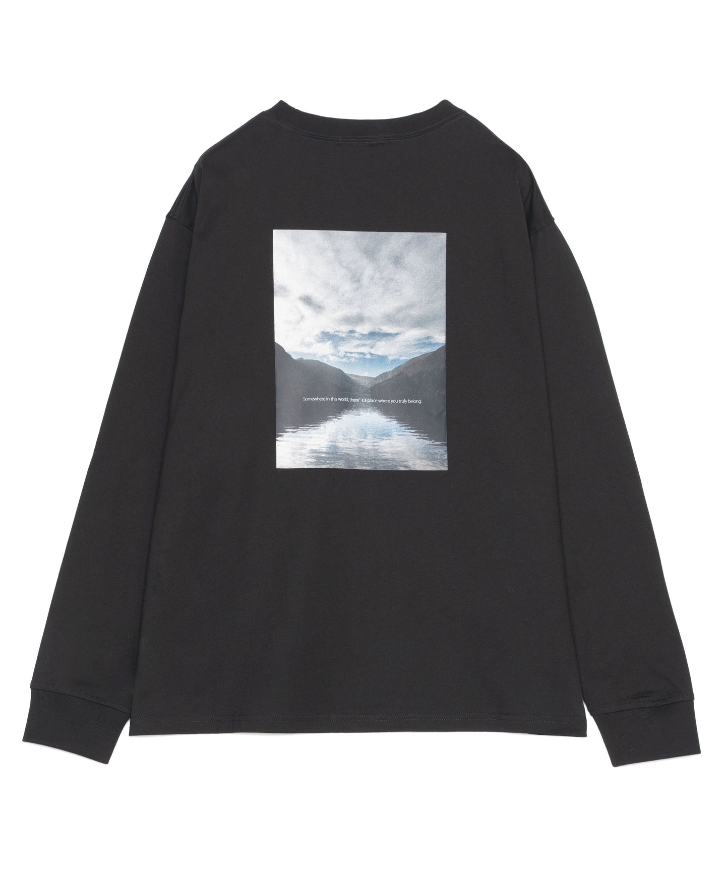 DOUBLE FOUR SIX- Photo Printed Long Sleeve Shirt Black