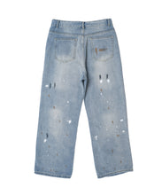 画像をギャラリービューアに読み込む, Wide Paint Denim Pants　Washed Blue
