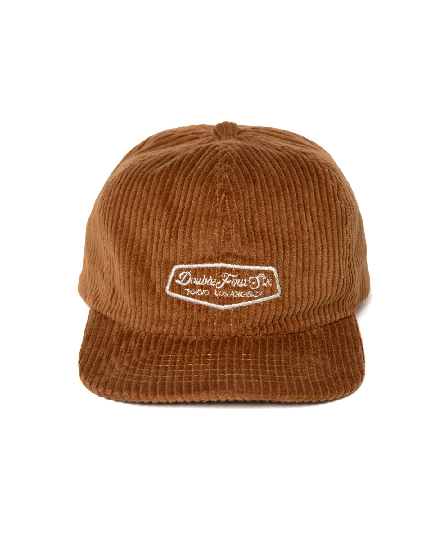 DOUBLE FOUR SIX- Front Logo Corduroy Cap Brown