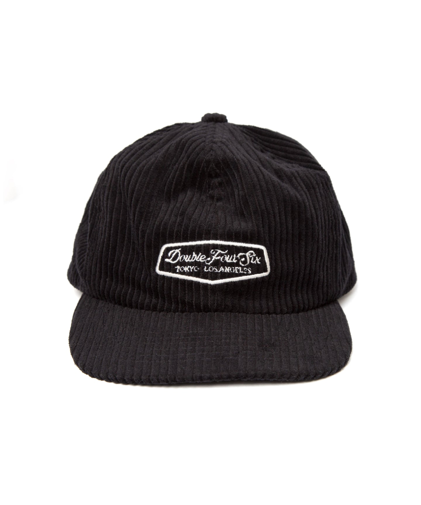 DOUBLE FOUR SIX- Front Logo Corduroy Cap Black