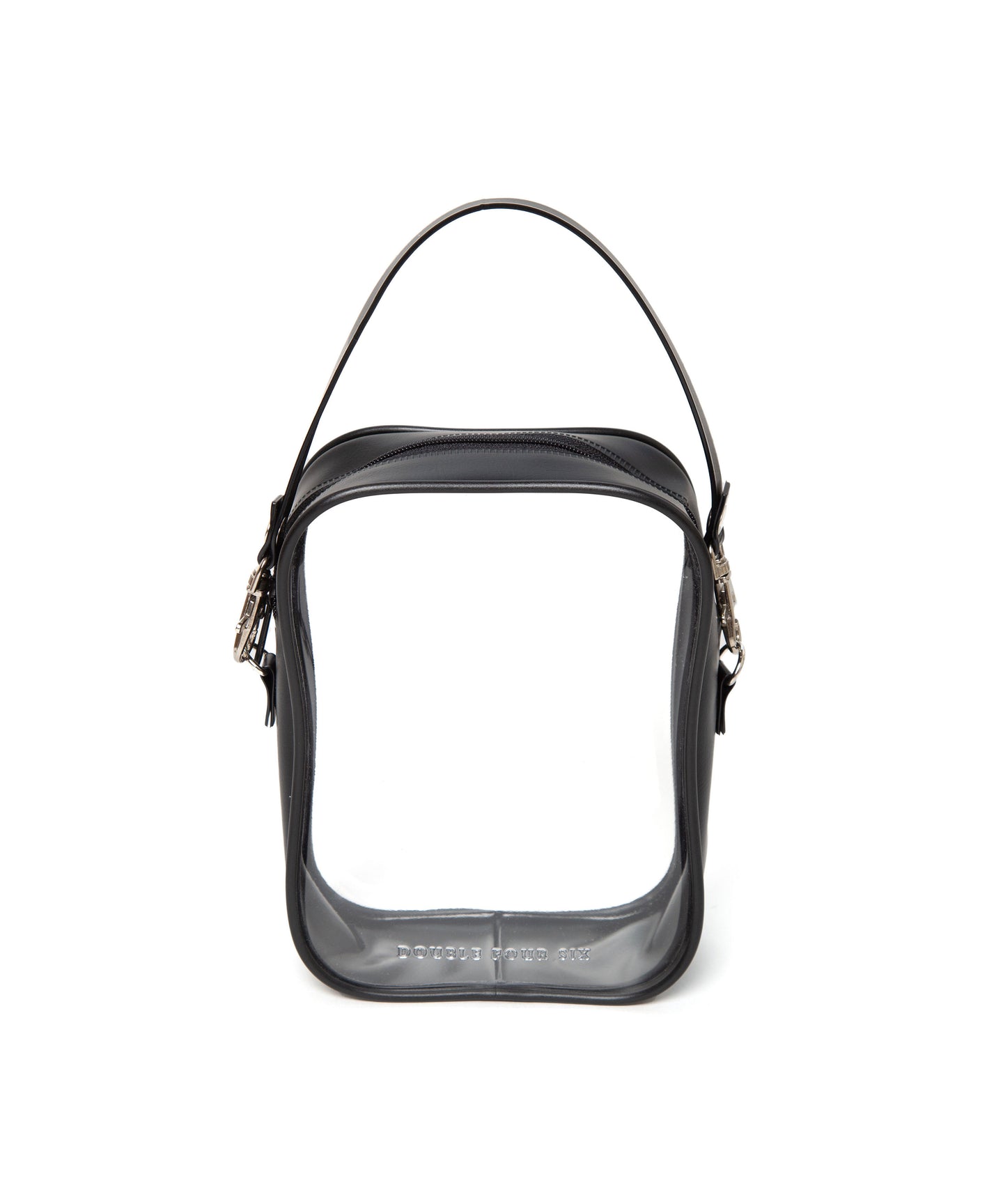 DOUBLE FOUR SIX- Clear Square Mini Bag Black