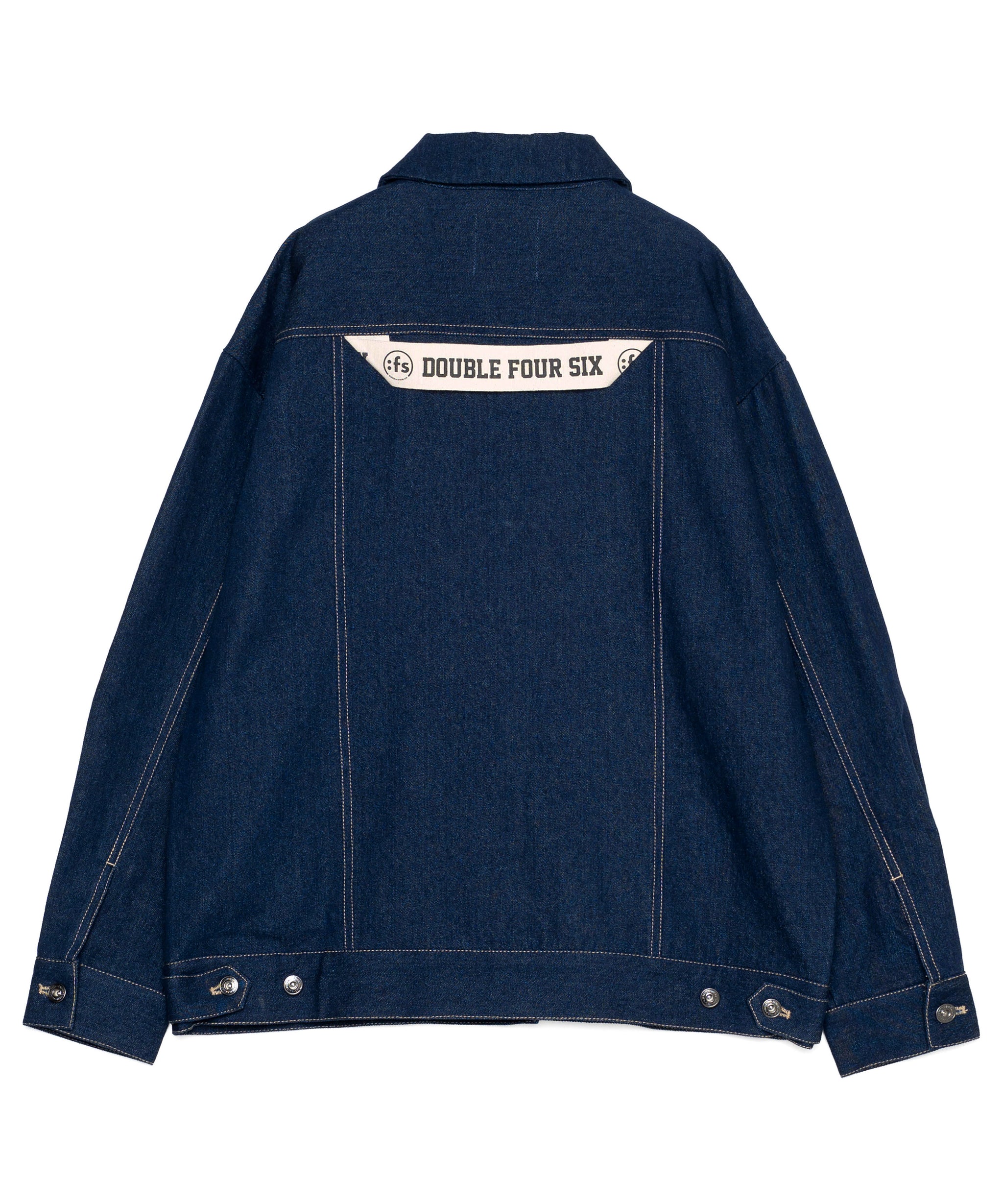 DOUBLE FOUR SIX- One Wash Denim Jacket Indigo Blue – 446 - DOUBLE