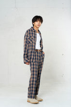 画像をギャラリービューアに読み込む, DOUBLE FOUR SIX- Back Logo Checked Shirt Navy Check

