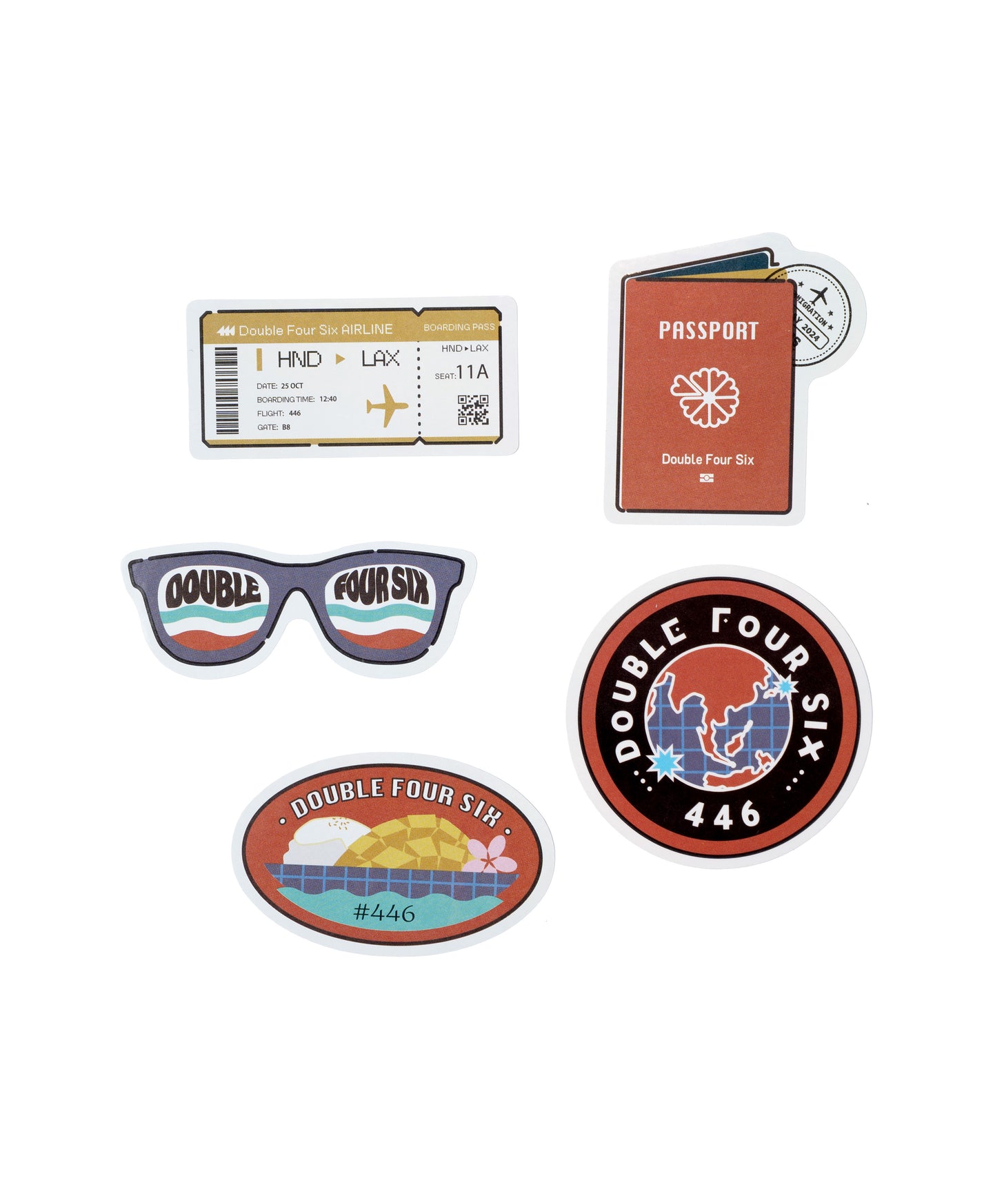 446-DOUBLE FOUR SIX Original Sticker B