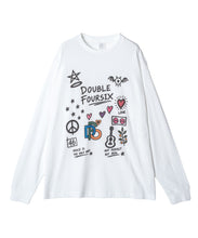 画像をギャラリービューアに読み込む, DOUBLE FOUR SIX- PAINT LONG SLEEVE T-SHIRT　WHITE
