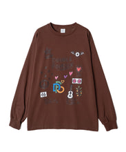 画像をギャラリービューアに読み込む, DOUBLE FOUR SIX- PAINT LONG SLEEVE T-SHIRT　BROWN
