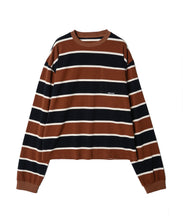画像をギャラリービューアに読み込む, DOUBLE FOUR SIX- BORDER LONG SLEEVE T-SHIRT　BROWN

