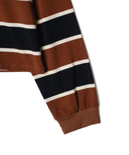画像をギャラリービューアに読み込む, DOUBLE FOUR SIX- BORDER LONG SLEEVE T-SHIRT　BROWN
