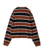画像をギャラリービューアに読み込む, DOUBLE FOUR SIX- BORDER LONG SLEEVE T-SHIRT　BROWN
