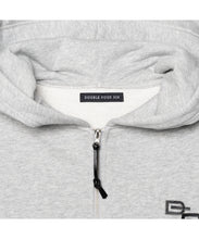 画像をギャラリービューアに読み込む, DOUBLE FOUR SIX- Leather Emblem Zip Up Hoodie Gray 杢
