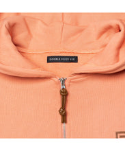 画像をギャラリービューアに読み込む, DOUBLE FOUR SIX- Leather Emblem Zip Up Hoodie Salmon pink
