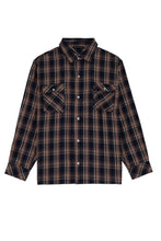 画像をギャラリービューアに読み込む, DOUBLE FOUR SIX- Back Logo Checked Shirt Navy Check
