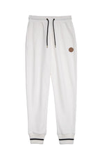 画像をギャラリービューアに読み込む, 446-Leather Emblem Sweatpants White
