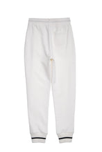 画像をギャラリービューアに読み込む, 446-Leather Emblem Sweatpants White
