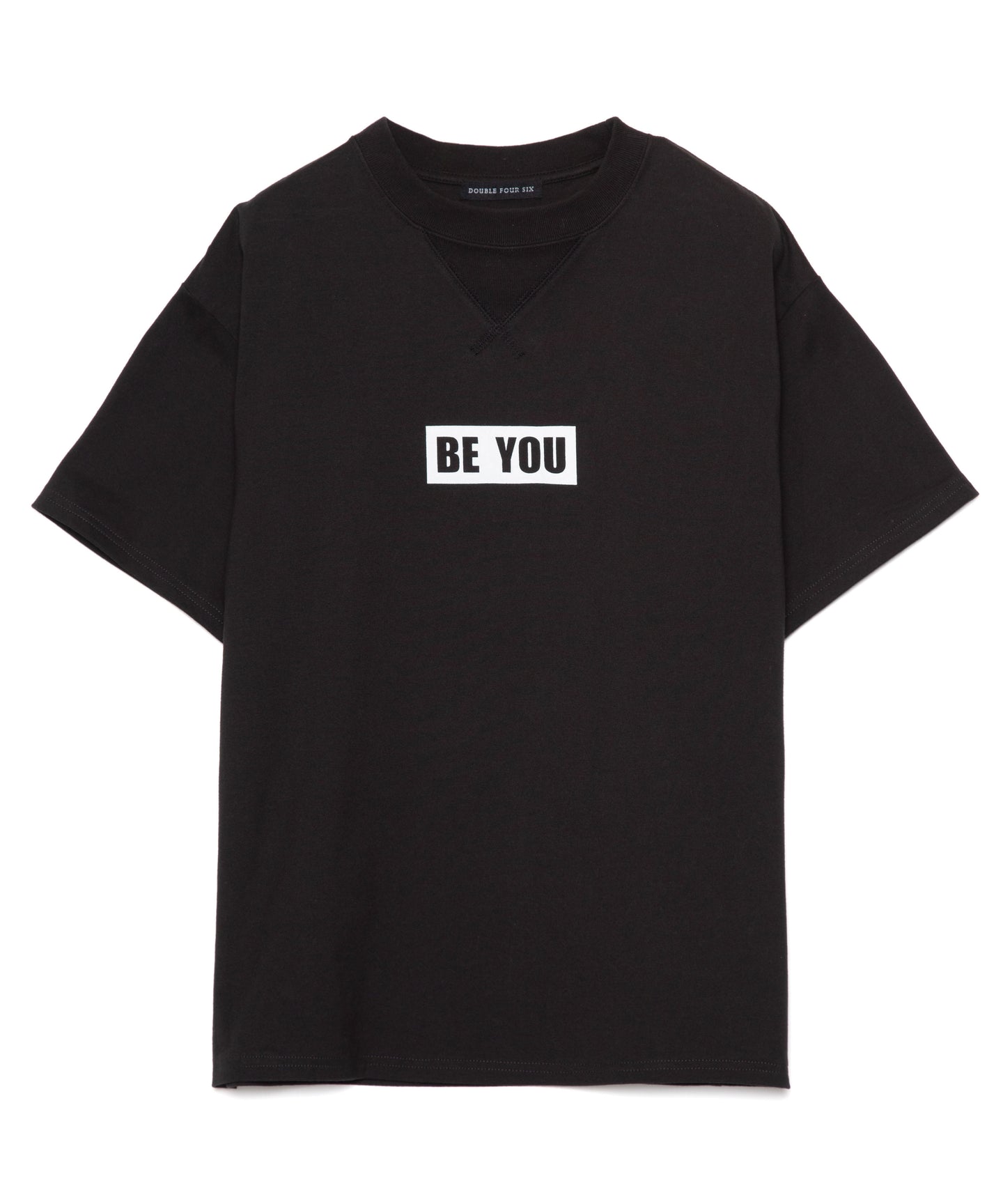 Message Print T-shirt Black