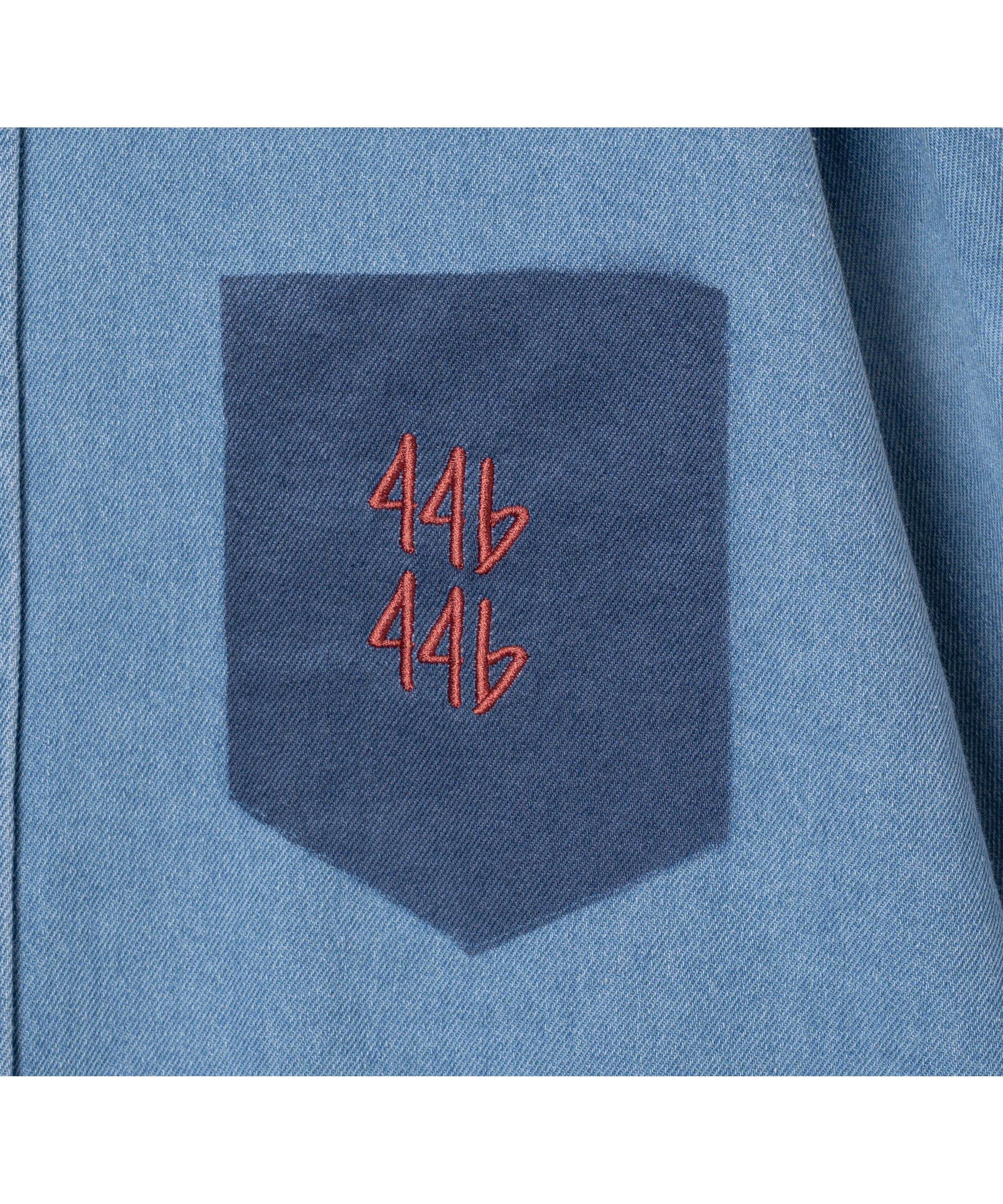 446- Cropped Denim Shirt Blue – 446 - DOUBLE FOUR SIX -