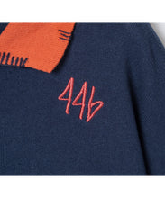 画像をギャラリービューアに読み込む, 446- Stitch Shirt　Navy×Orange
