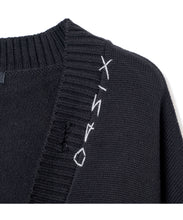 画像をギャラリービューアに読み込む, 446- Logo Stitch Cardigan　Black
