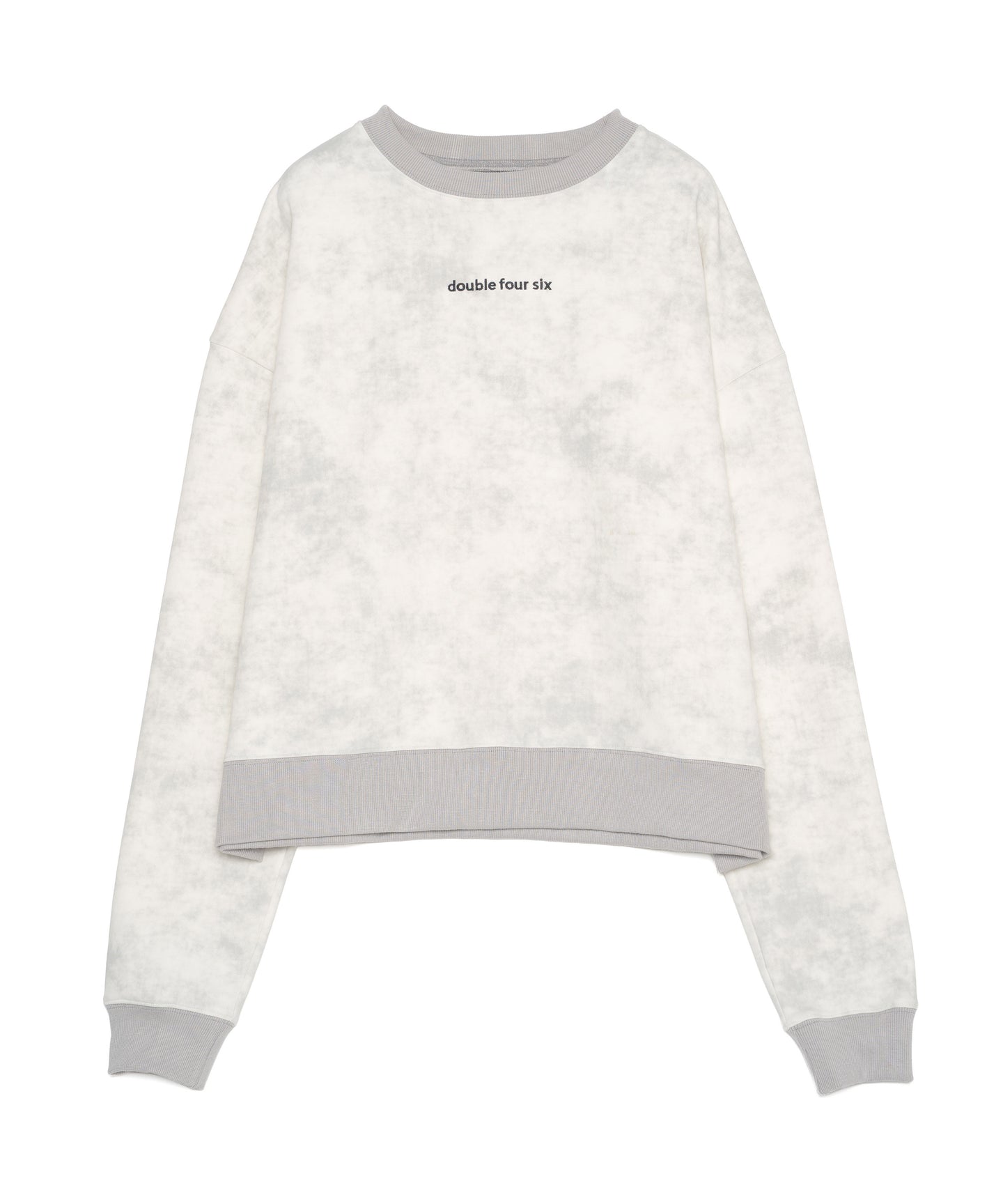 DOUBLE FOUR SIX- Fade Printed Jersey Sweatshirt Ivory