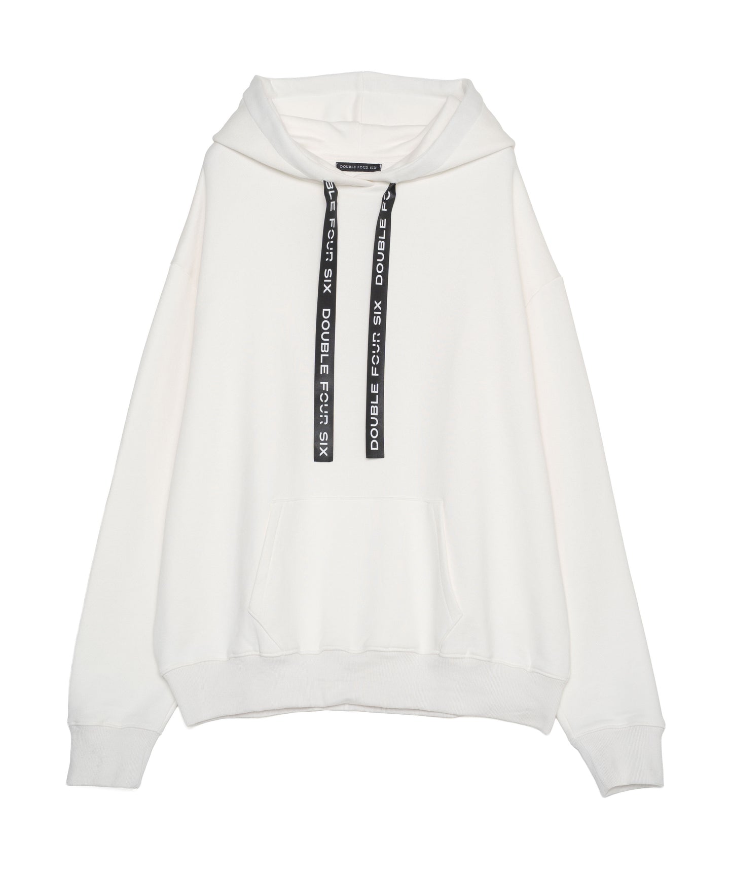 DOUBLE FOUR SIX- Logo Tape Hoodie Off White