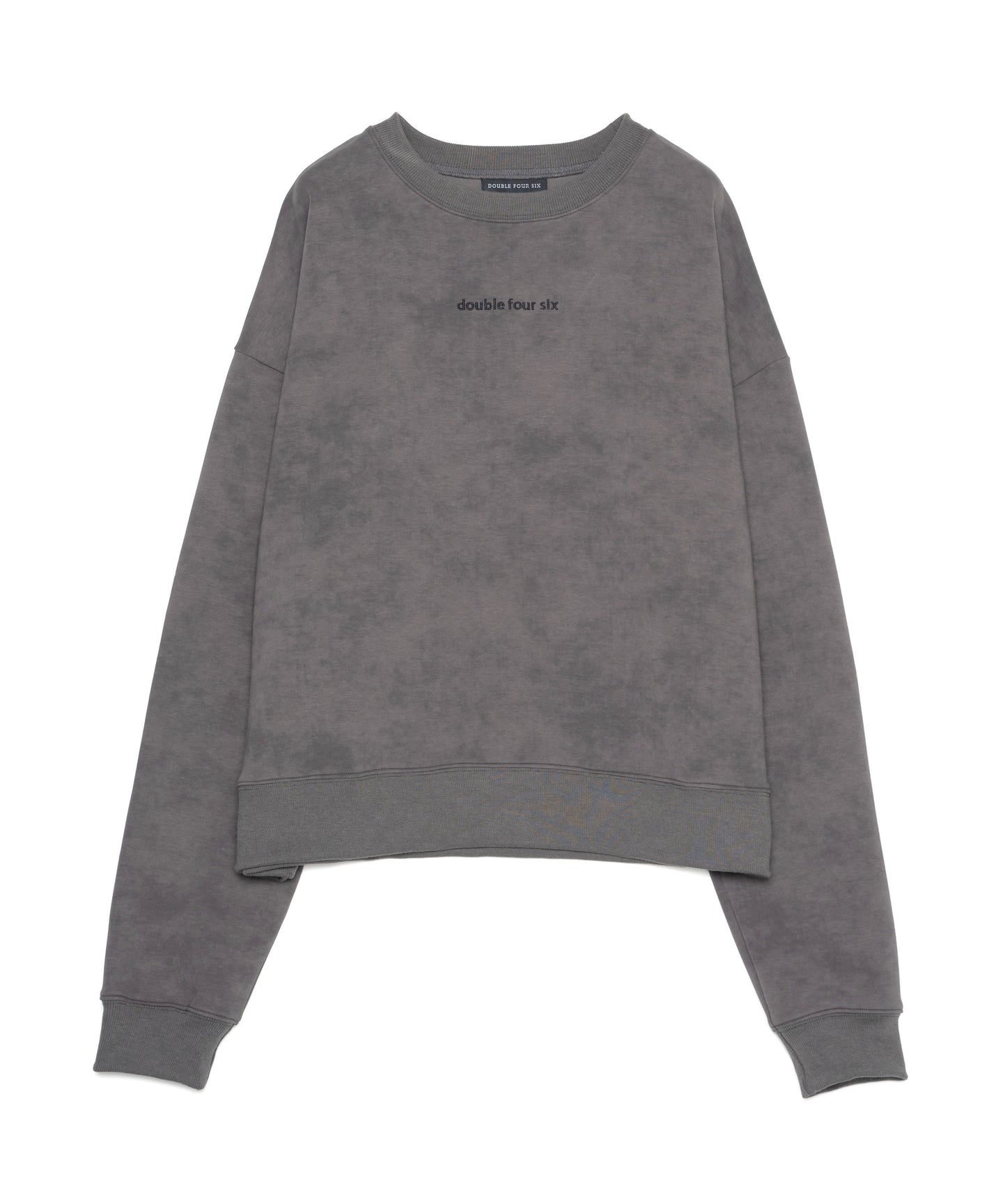 DOUBLE FOUR SIX- Fade Printed Jersey Sweatshirt Gray