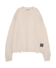 画像をギャラリービューアに読み込む, Grunge Knit Sweater Beige
