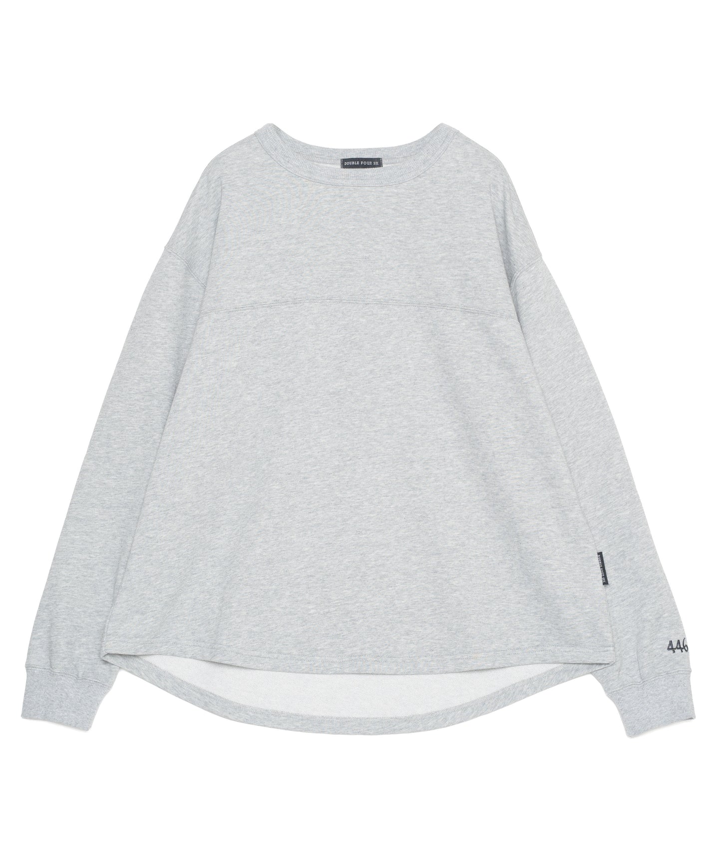 446- Message Print Football Sweatshirt 杢Gray