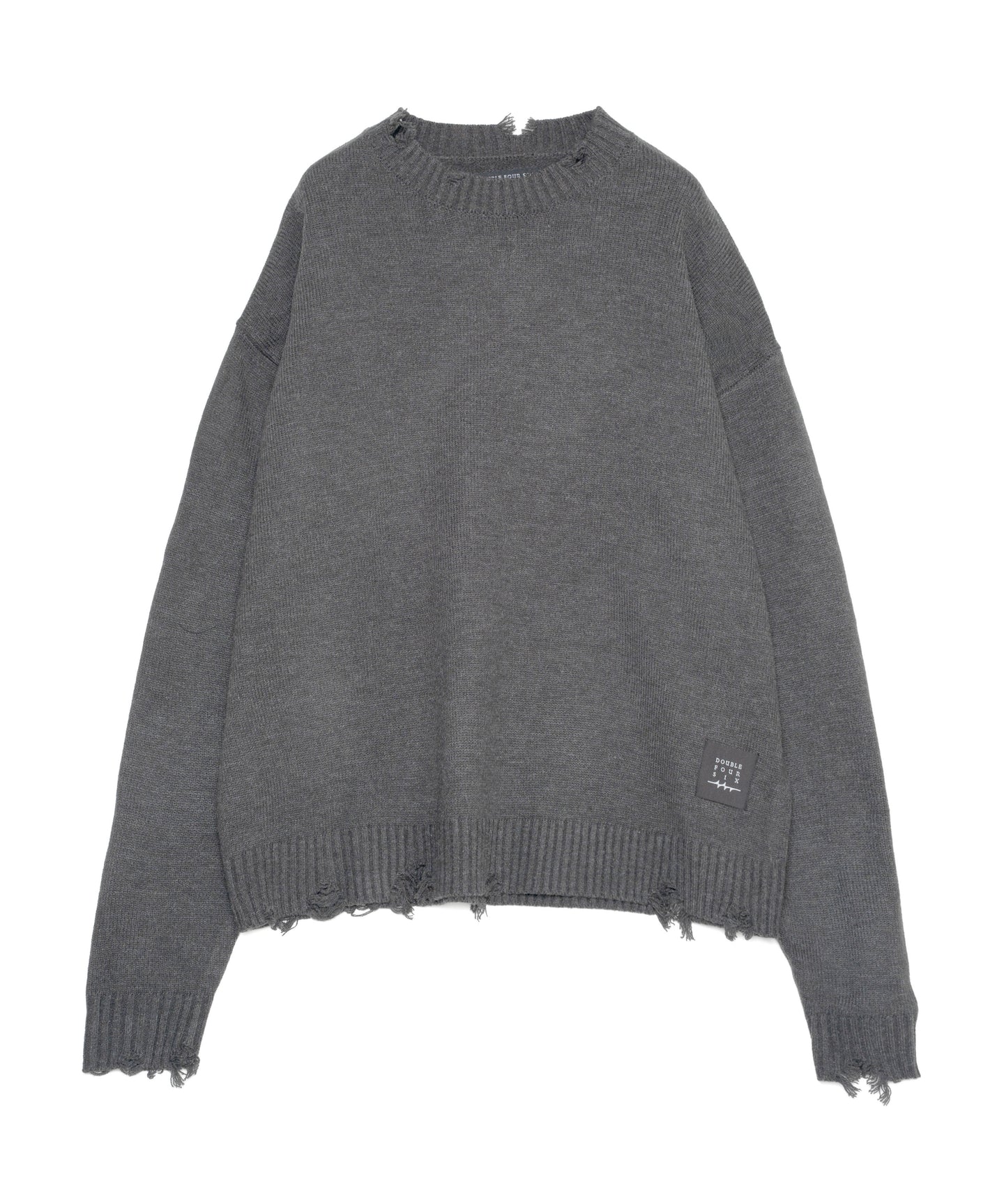 Grunge Knit Sweater Charcoal