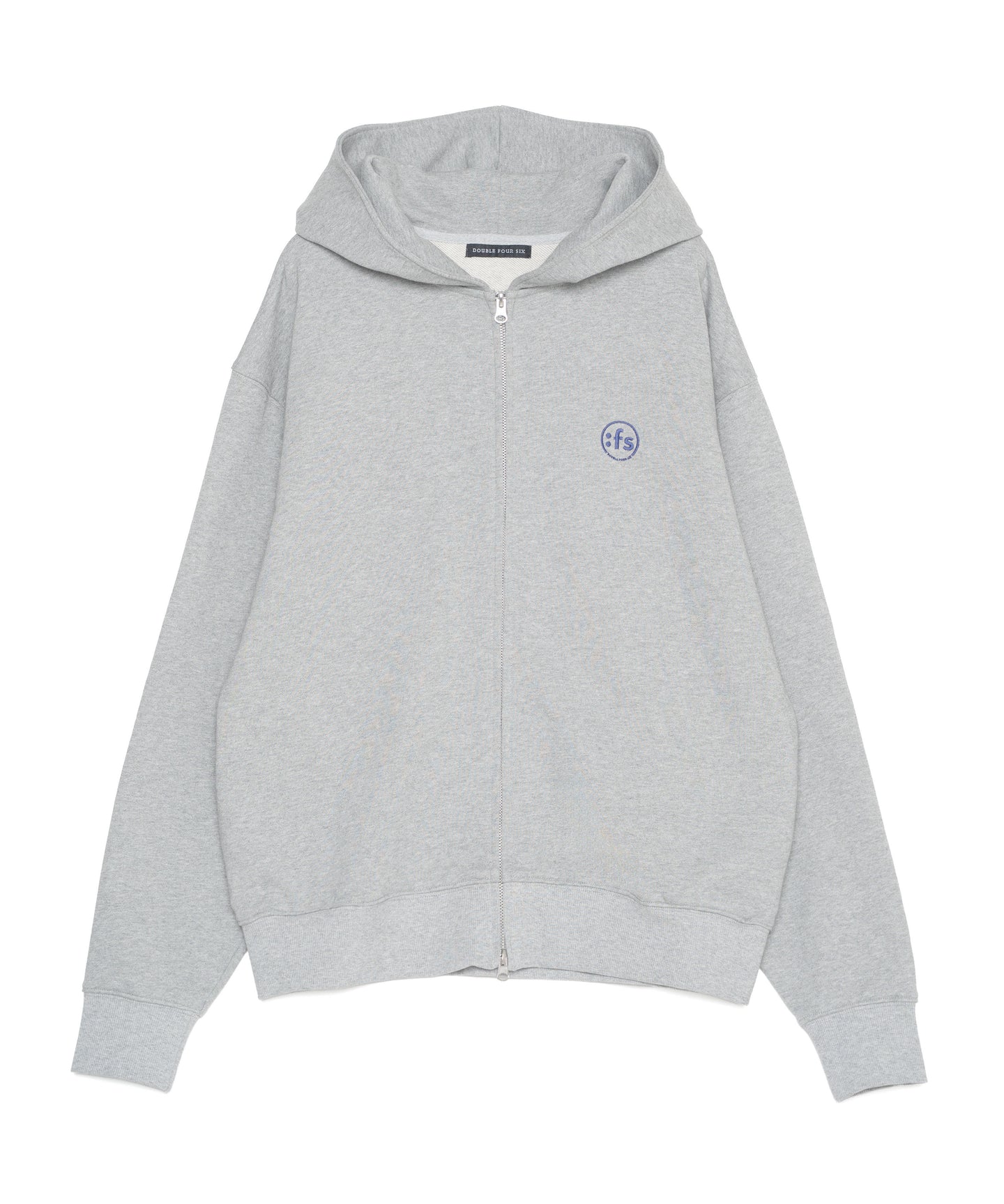DOUBLE FOUR SIX- Zipped Hoodie 杢Gray