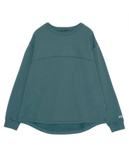 画像をギャラリービューアに読み込む, 446- Message Print Football Sweatshirt Dark Green
