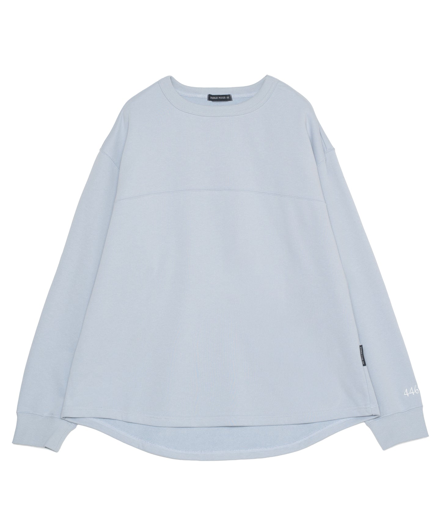 446- Message Print Football Sweatshirt Baby Blue