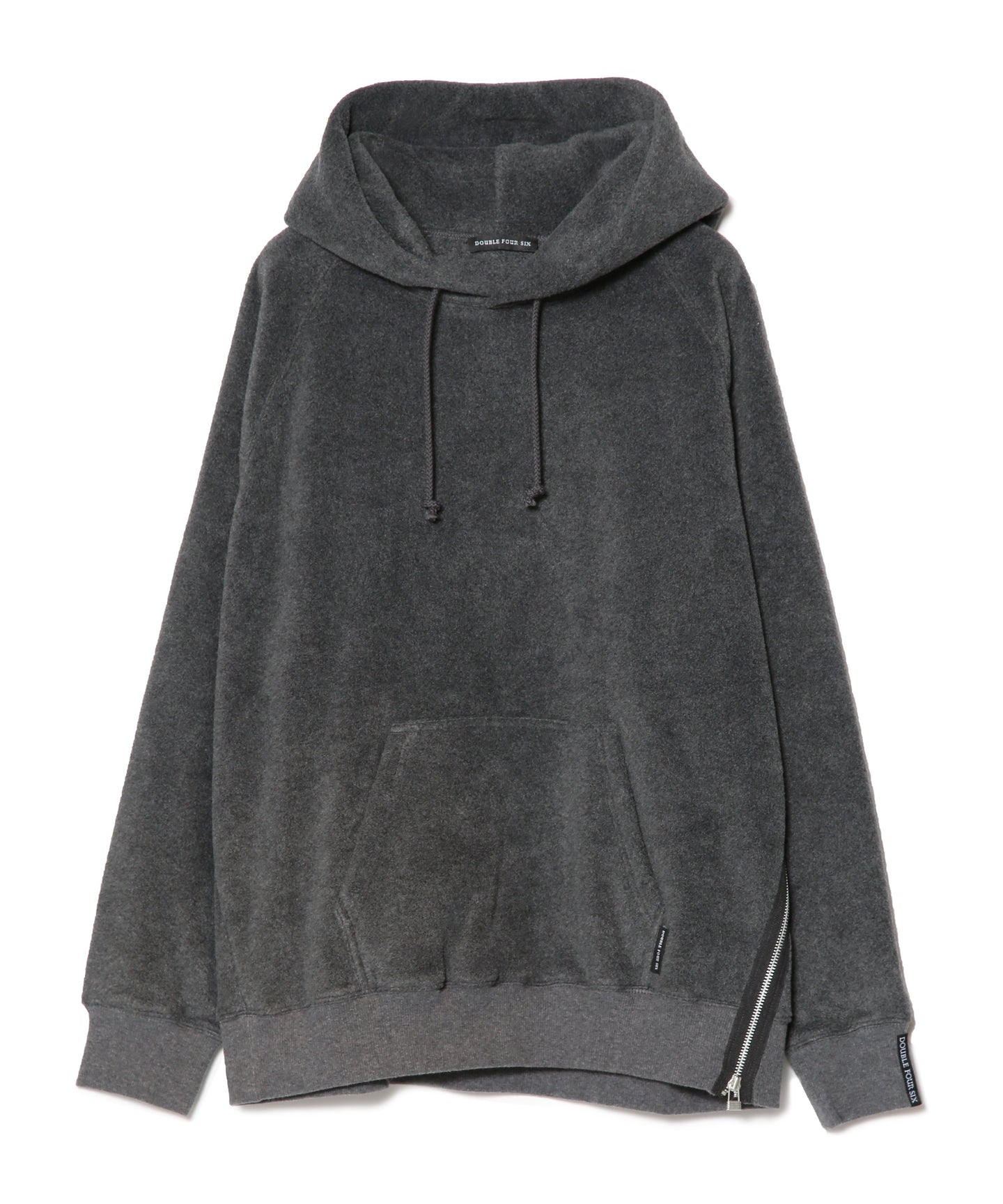 Side ZIP Hoodie charcoal