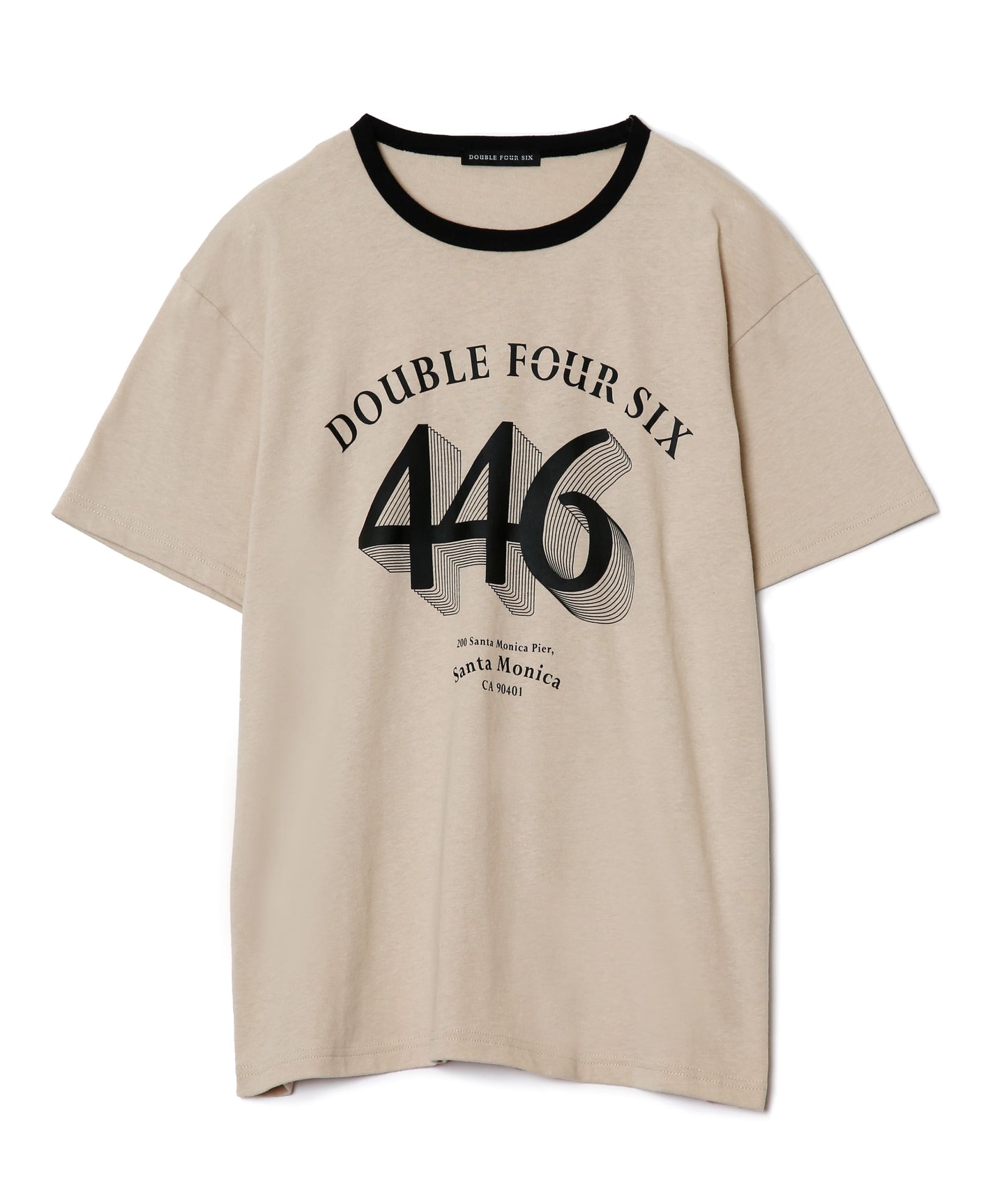 Ringer T-shirt Beige