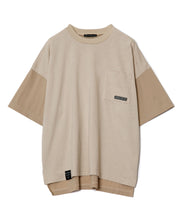 画像をギャラリービューアに読み込む, Multi-material T-shirt Beige
