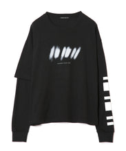 画像をギャラリービューアに読み込む, 446 Back Logo Layered T-shirt Black
