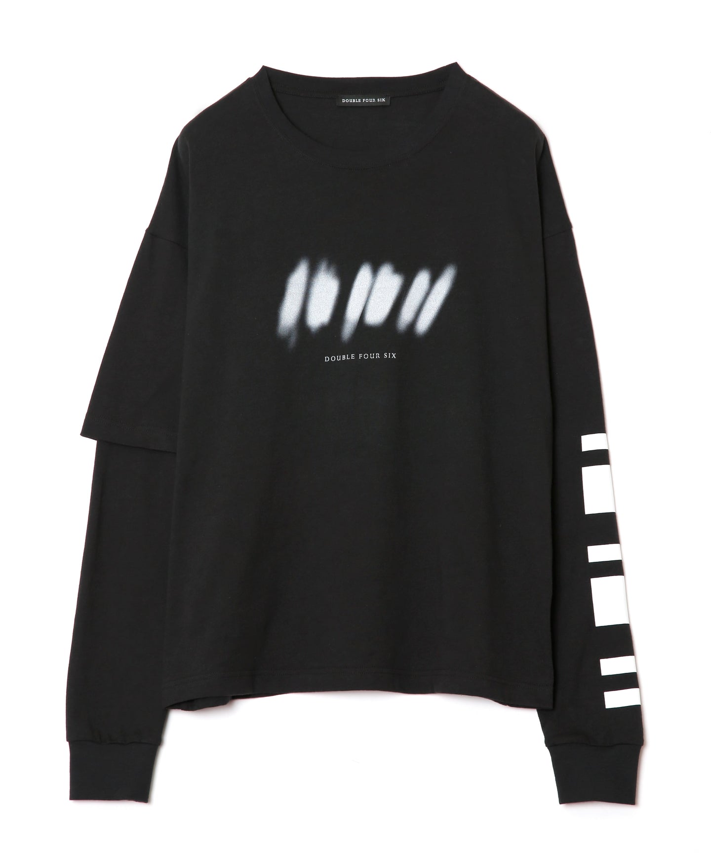 446 Back Logo Layered T-shirt Black