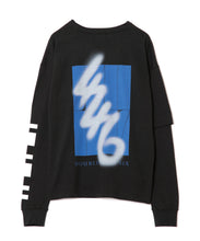 画像をギャラリービューアに読み込む, 446 Back Logo Layered T-shirt Black
