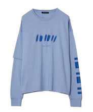 画像をギャラリービューアに読み込む, 446 Back Logo Layered T-shirt Skyblue
