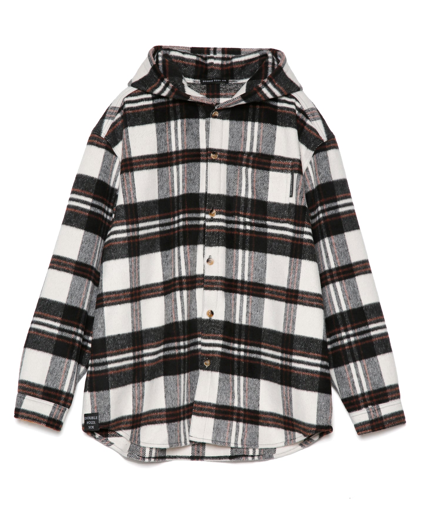 【数量限定商品】Checkered Shirt Hoodie Black Check