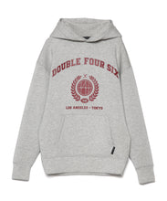 画像をギャラリービューアに読み込む, 【数量限定商品】446-DOUBLE FOUR SIX- College Print Hoodie Gray
