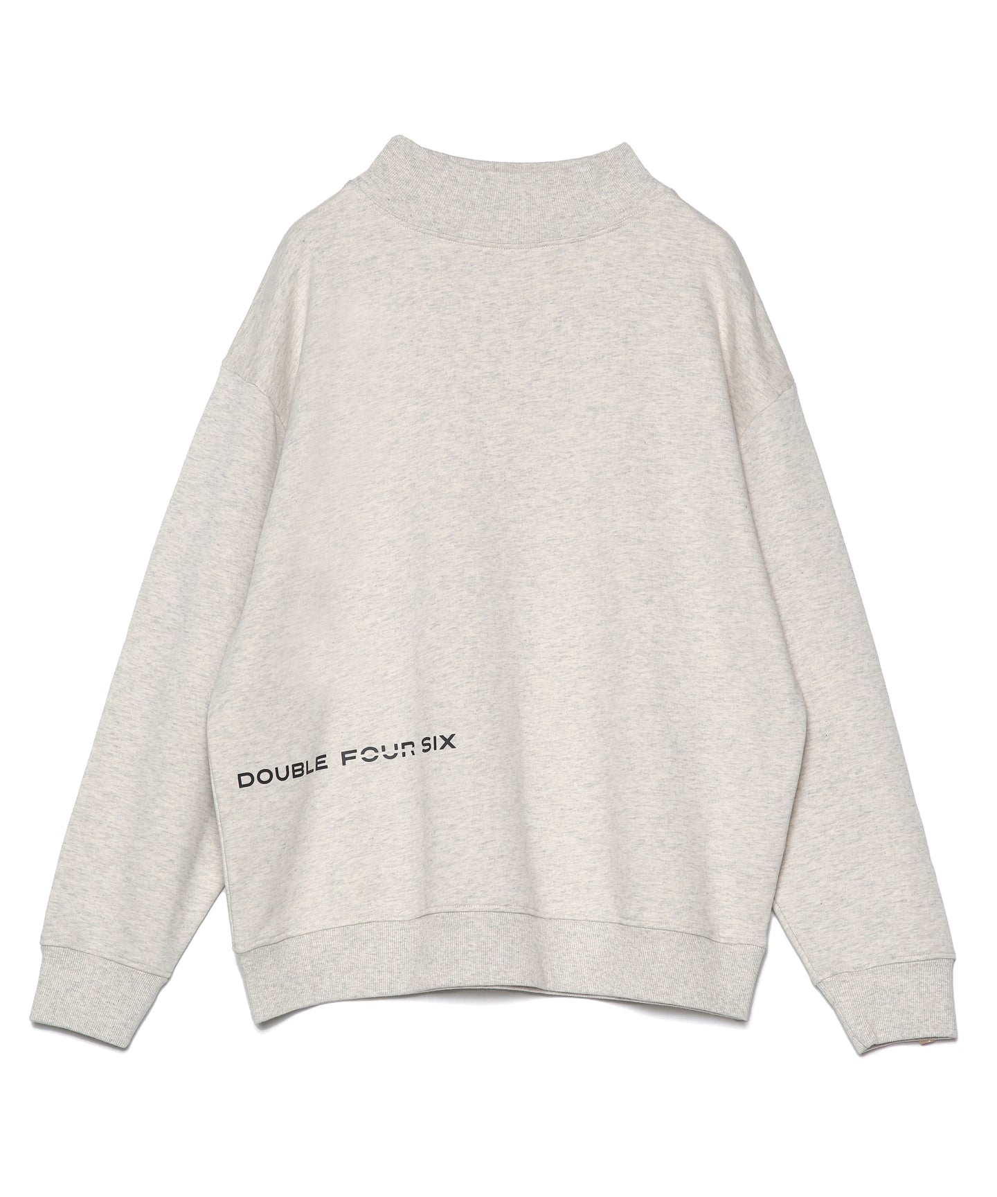 【数量限定商品】Oversize Mock Neck Long Sleeve Sweat Shirts Oatmeal