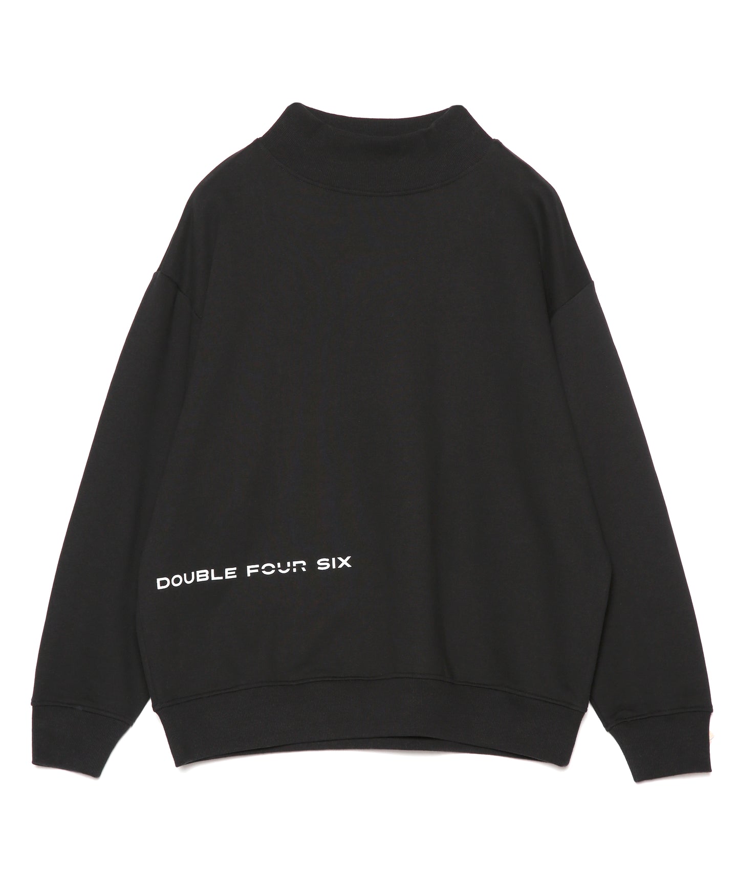 【数量限定商品】Oversize Mock Neck Long Sleeve Sweat Shirts Black