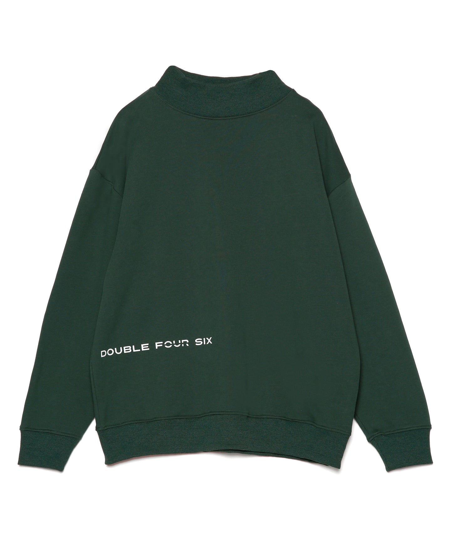 【数量限定商品】Oversize Mock Neck Long Sleeve Sweat Shirts DarkGreen